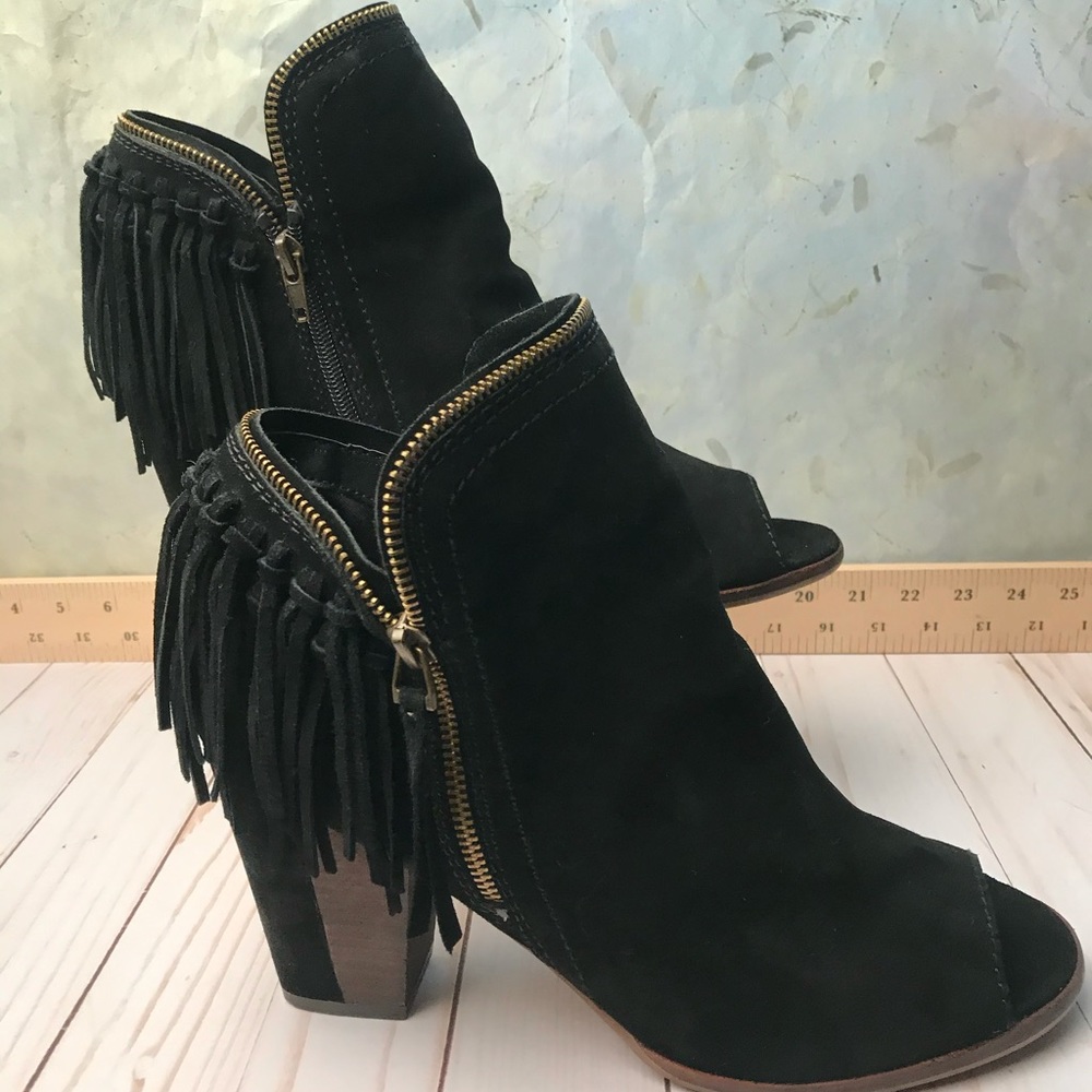 Dolce Vita Suede booties with fringe